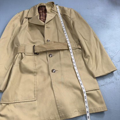 VTG 50s 60s Sportswear Mid Length Jacket Car Coat Blazer Overcoat Belted Rain