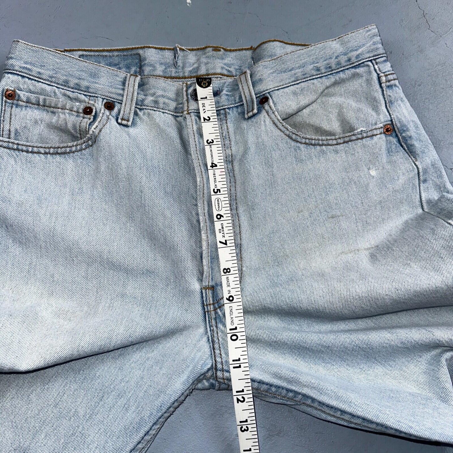 Levis 501 Vintage 90s USA XX Straight Leg Jeans Blue Light Wash 33x34 Act 31x32