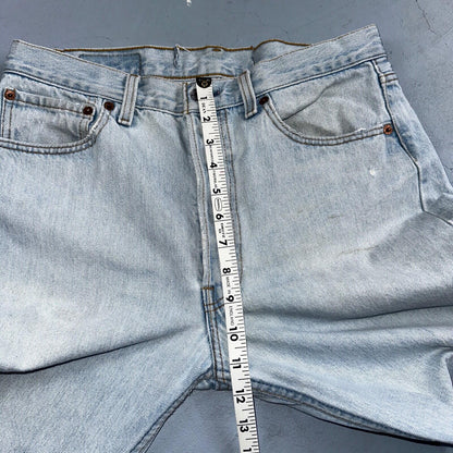 Levis 501 Vintage 90s USA XX Straight Leg Jeans Blue Light Wash 33x34 Act 31x32