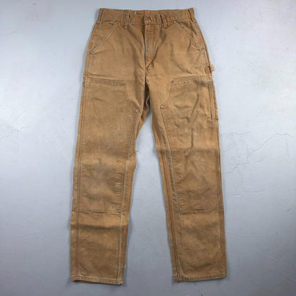 Carhartt VTG Double Knee Carpenter Pants B01 USA BRN Brown 32x34 Thrashed 30x33