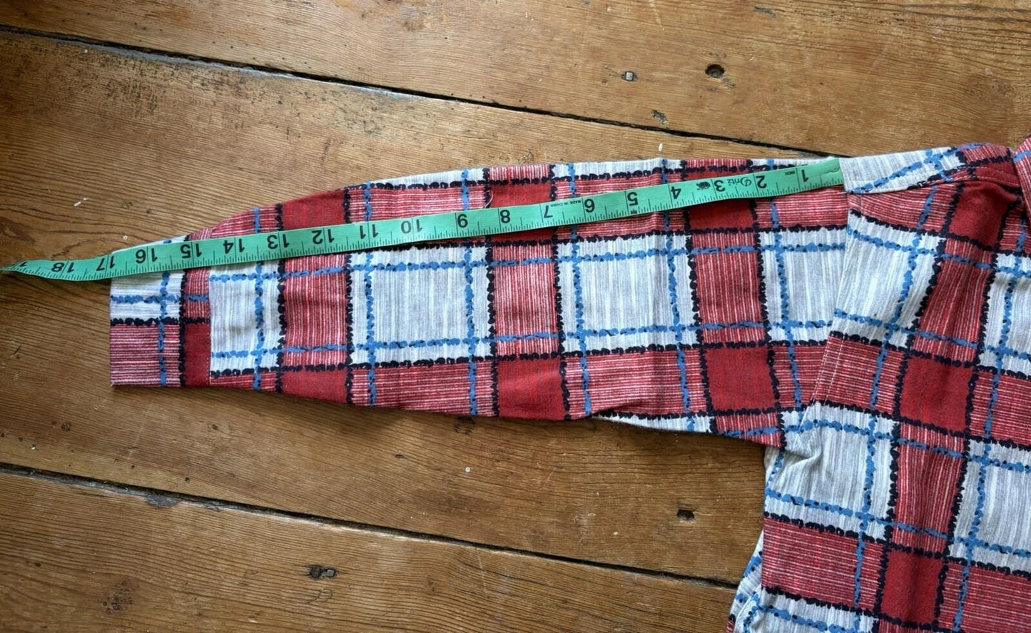 VTG 1950s NOS Plaid Flannel Boys Shirt Lot Newberry Rockabilly Size 10 RARE 50s