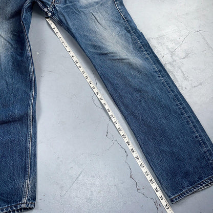 Levis 501 Vintage Y2K Mexico Straight Leg Jeans 36x36 90s Med Wash Act 36x32