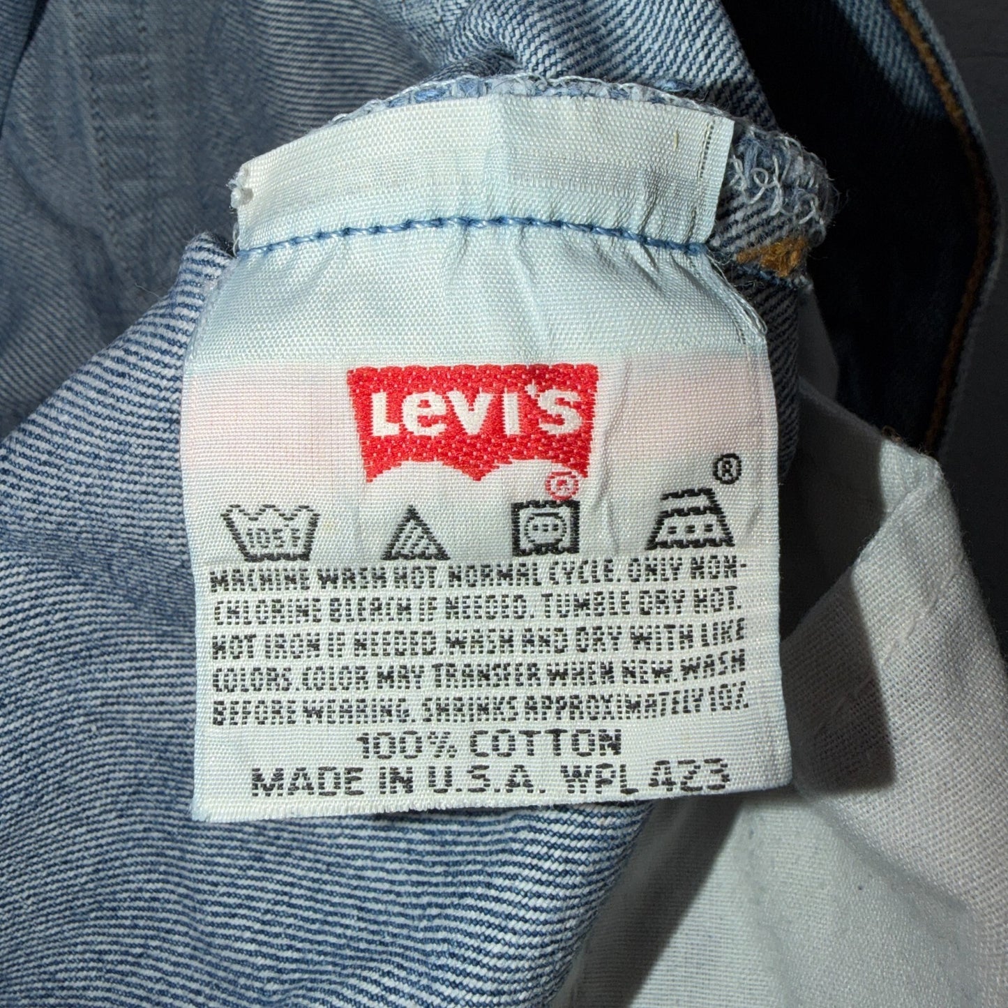 Levis 501 Vintage 90s USA XX Straight Leg Jeans Blue Light Wash 38x31 Act 36x27