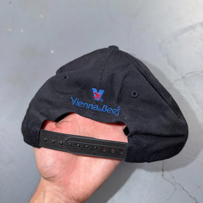 Vienna Beef 90s VTG Hat Baseball Cap Snapback Black Hot Dog Chicago Portillos