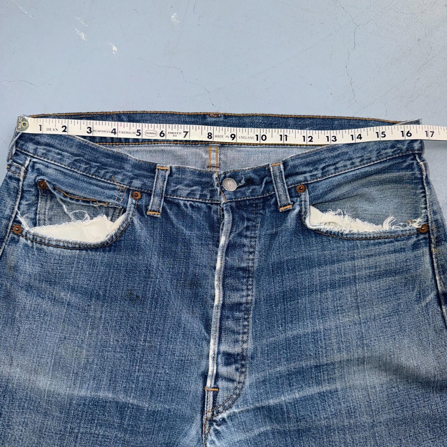 Levis 501 Big E Vintage 60s Redline Selvedge USA XX 1960s Jeans 36x32 Act 33x28