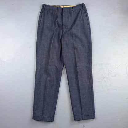 1950s 1960s VTG Mens 2 PC Suit 40 Jacket Coat Pants Blue Union Wool Rockabilly