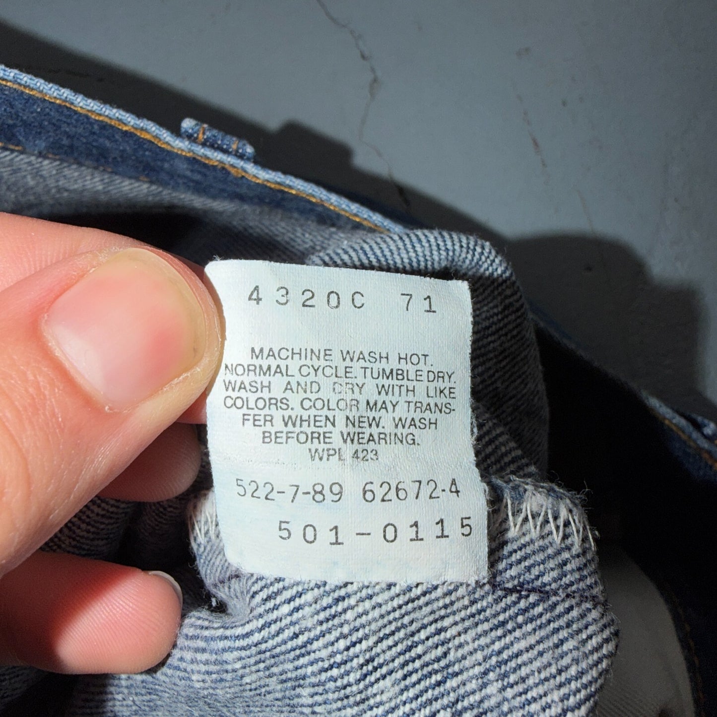 Levis 501 Vintage 80s USA XX Straight Leg Jeans Blue Dark Wash 40x34 Act 38x30