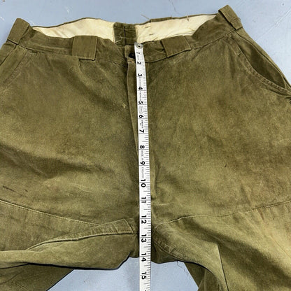 Vintage 50s 60s Duck Canvas Hunting Pants Zip Size 33x26 Rockabilly Double Knee