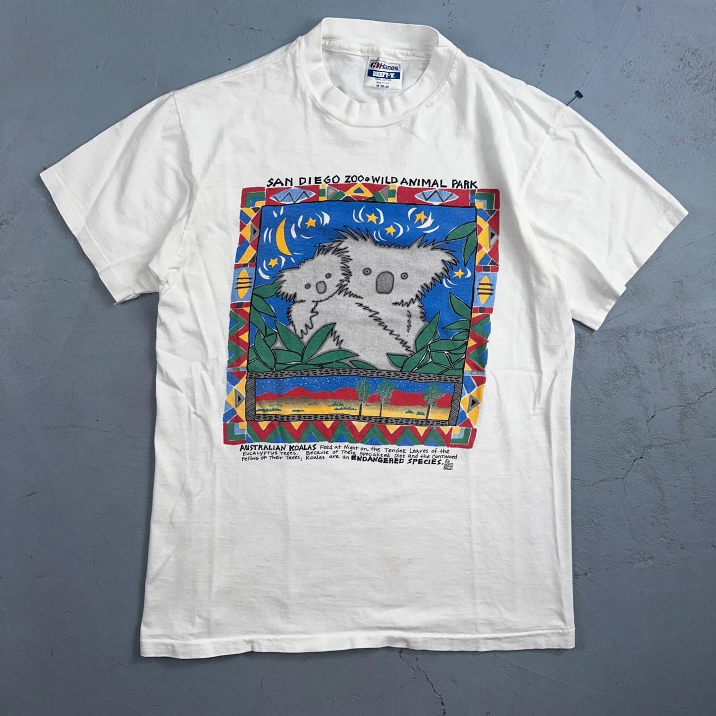 San Diego Zoo VTG T Shirt Koala Hanes Beefy Single Stitch California Graphic 80s