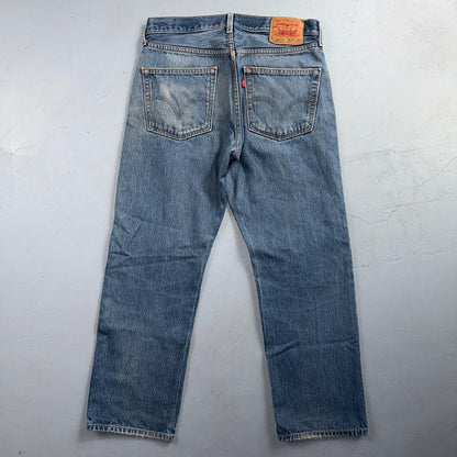 Levis 501 Vintage Y2K XX 90s Straight Leg Jeans Blue Light Wash 34x32 Act 32x29
