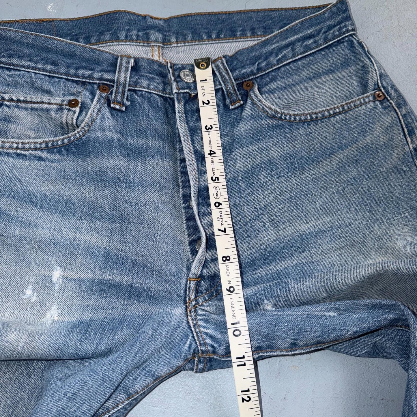 Levis 501 Vintage 80s Redline Selvedge USA XX Jeans Light Wash 31x32 Act 30x27