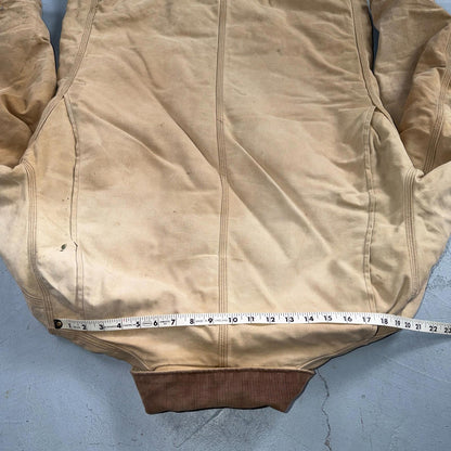 Carhartt Jacket Men's Fits XL Brown Duck Canvas Quilt Blanket Lined VTG Chore
