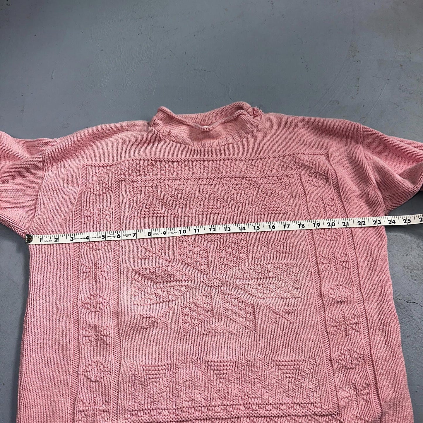 Basic Editions Women's Sweater Pink Jacket 100% Cotton Casual Christmas Winter