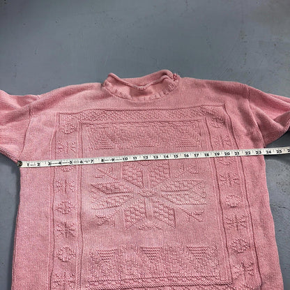 Basic Editions Women's Sweater Pink Jacket 100% Cotton Casual Christmas Winter