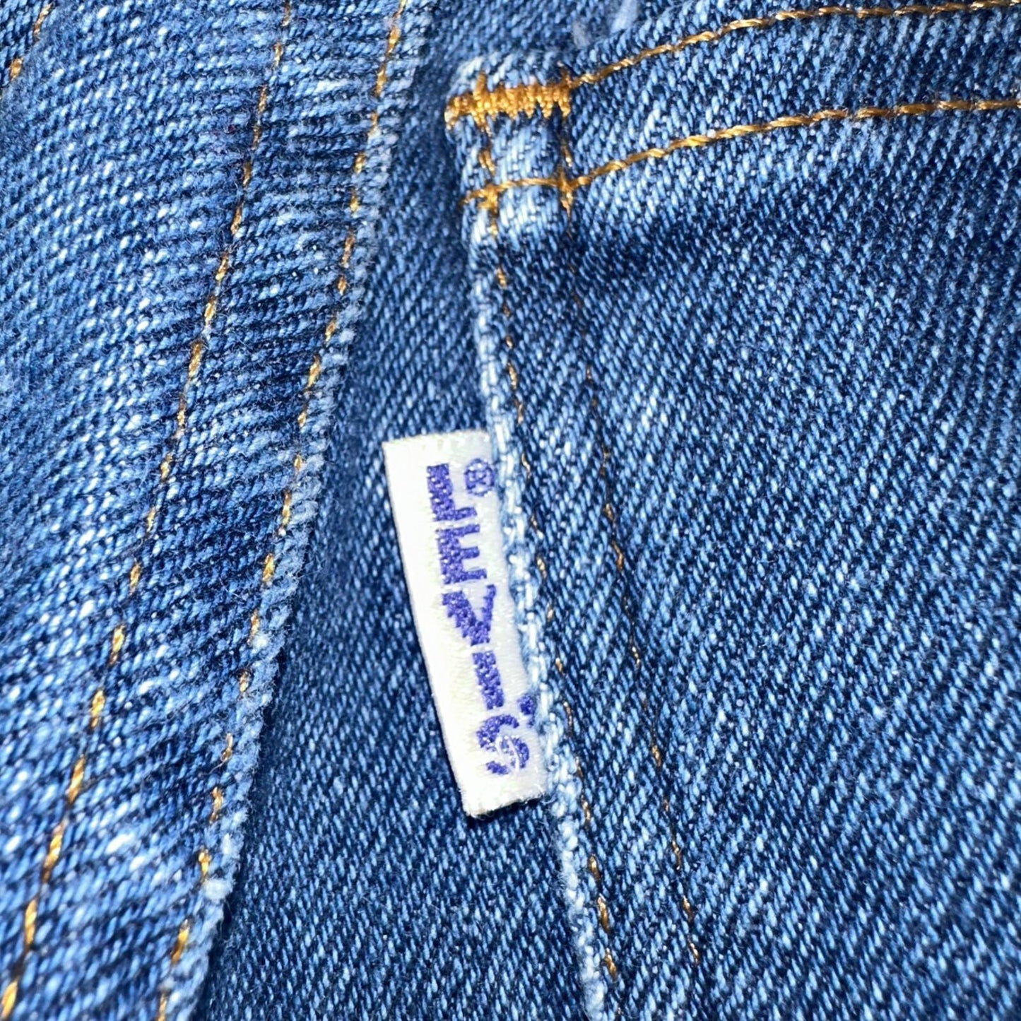 Levis Vintage Womens Size 24x32 White Tab Big E 501 Blue Straight Jeans 70s 80s