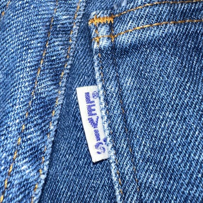 Levis Vintage Womens Size 24x32 White Tab Big E 501 Blue Straight Jeans 70s 80s