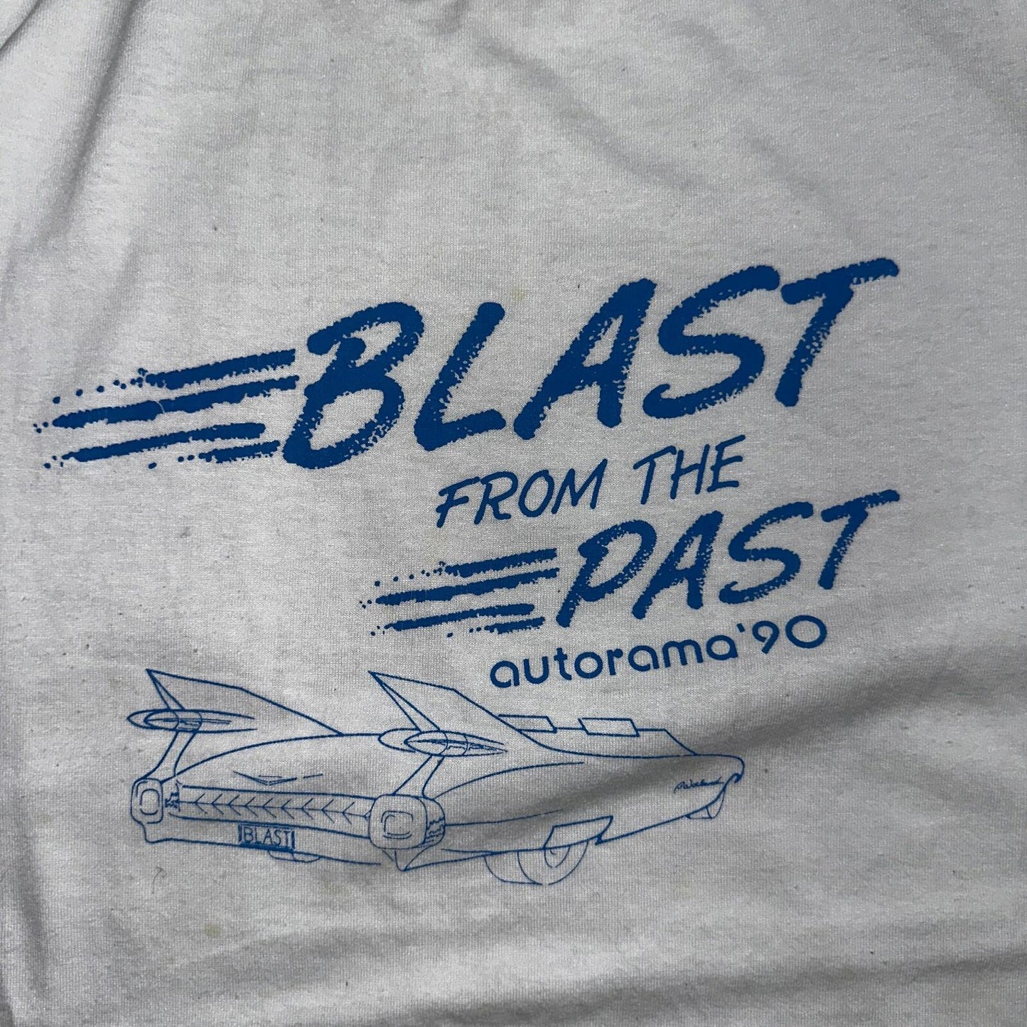 Blast For The Past Jerzees 80s VTG T Shirt Car Back To Future 1980s Graphic Art
