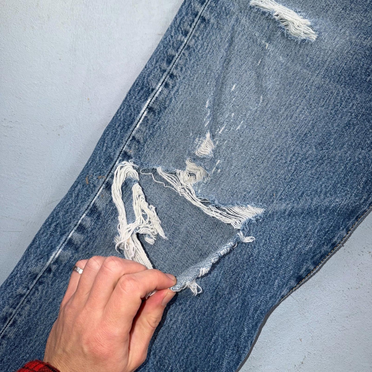 Levis 501 Vintage Y2K 90s XX Straight Leg Jeans Blue Light Wash 33x34 Act 31x31