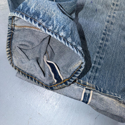 Levis 501 Vintage 70s SS Redline Selvedge USA Jeans Light Wash 44x34 Act 40x30