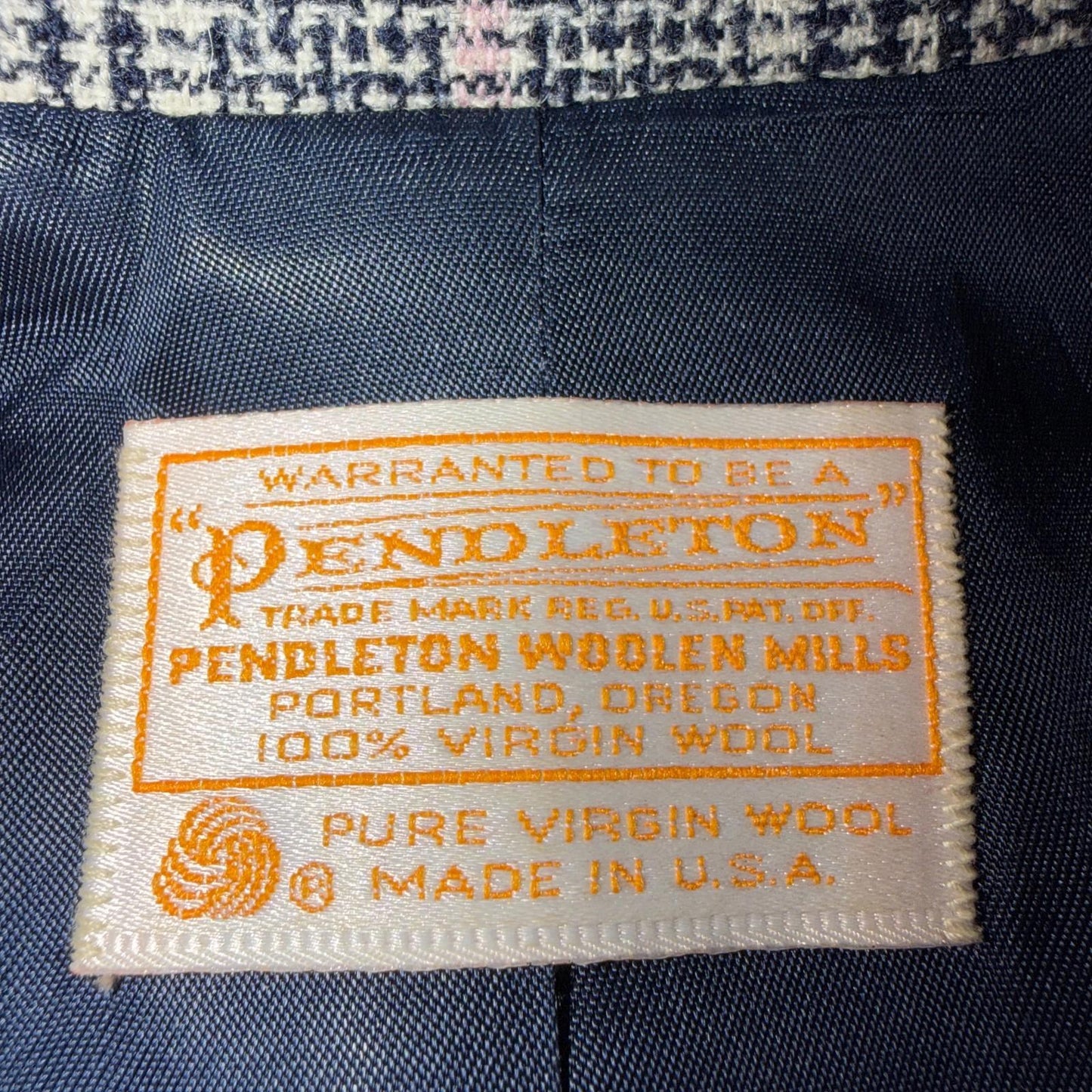 Pendleton 100% Virgin Wool Blazer Womens 16 Gray Plaid One Button Pockets
