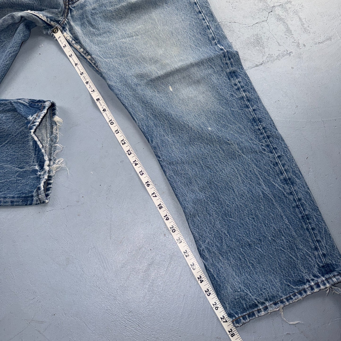 Levis 501 Vintage 80s USA XX Straight Leg Jeans Blue Light Wash 44x32 Act 40x27