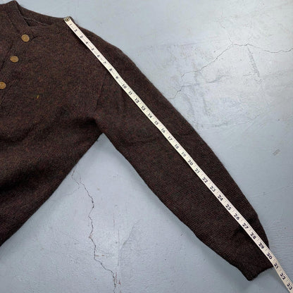 VTG 60s Kid Mohair Cardigan Sweater Medium Cobain Shaggy Wool Rockabilly 1960s