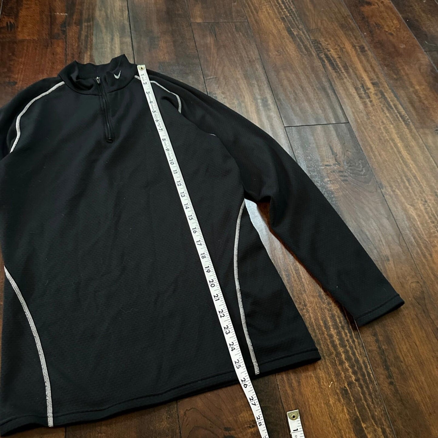 VTG Nike Active Pullover Sweater Women's L Black 1/2 Zip Therma-Fit Running 90s
