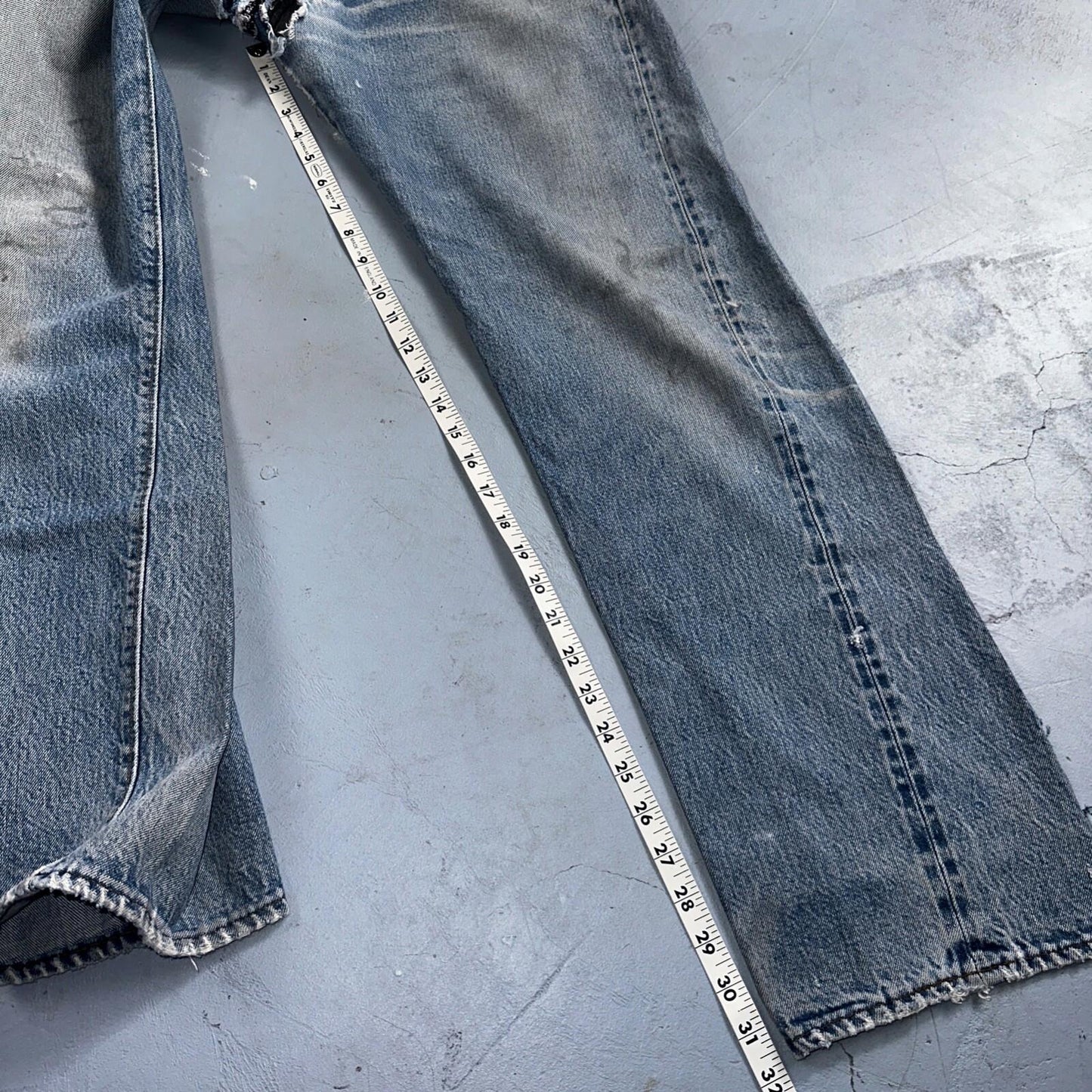 Levis 501 Vintage 80s Redline Selvedge USA XX Jeans Light Wash 36x36 Act 33x32