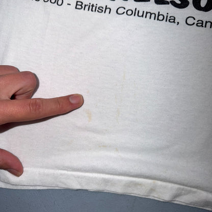 Before After Traveling Alaska VTG T Shirt Garfield Funny Cat Fort Nelson 80s BC