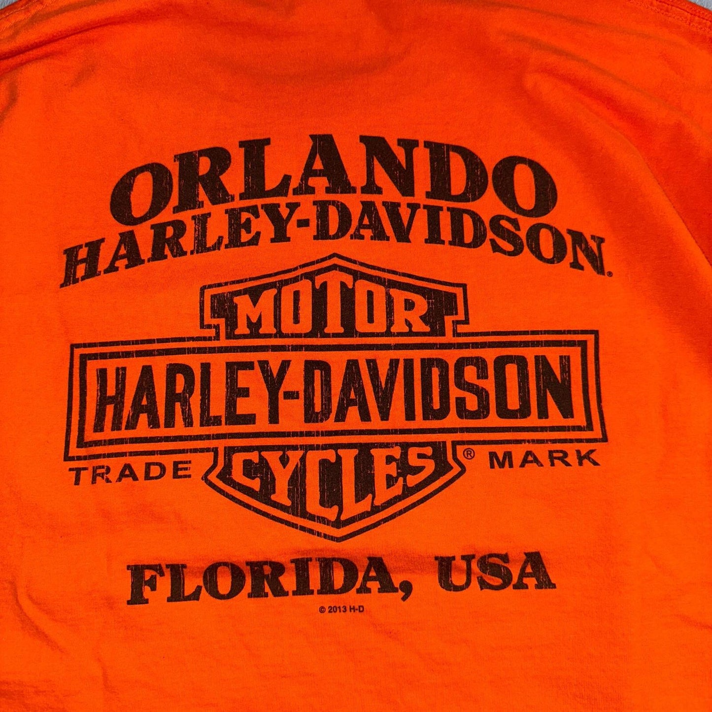 Harley Davidson Orlando Florida VTG T Shirt Motorcycle Bike Graphic Y2K Ride