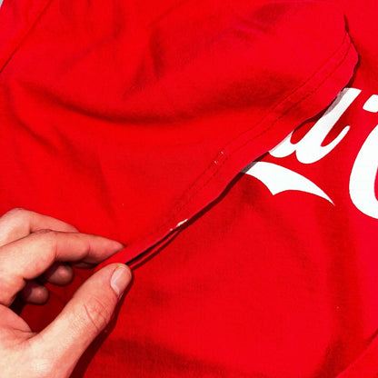 Coca Cola Soda VTG T Shirt Y2K Red Promo Basic Cool 2000s Drink Energy