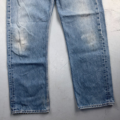 Levis 501 Vintage 90s USA XX Straight Leg Jeans Blue Light Wash 38x32 Act 35x28