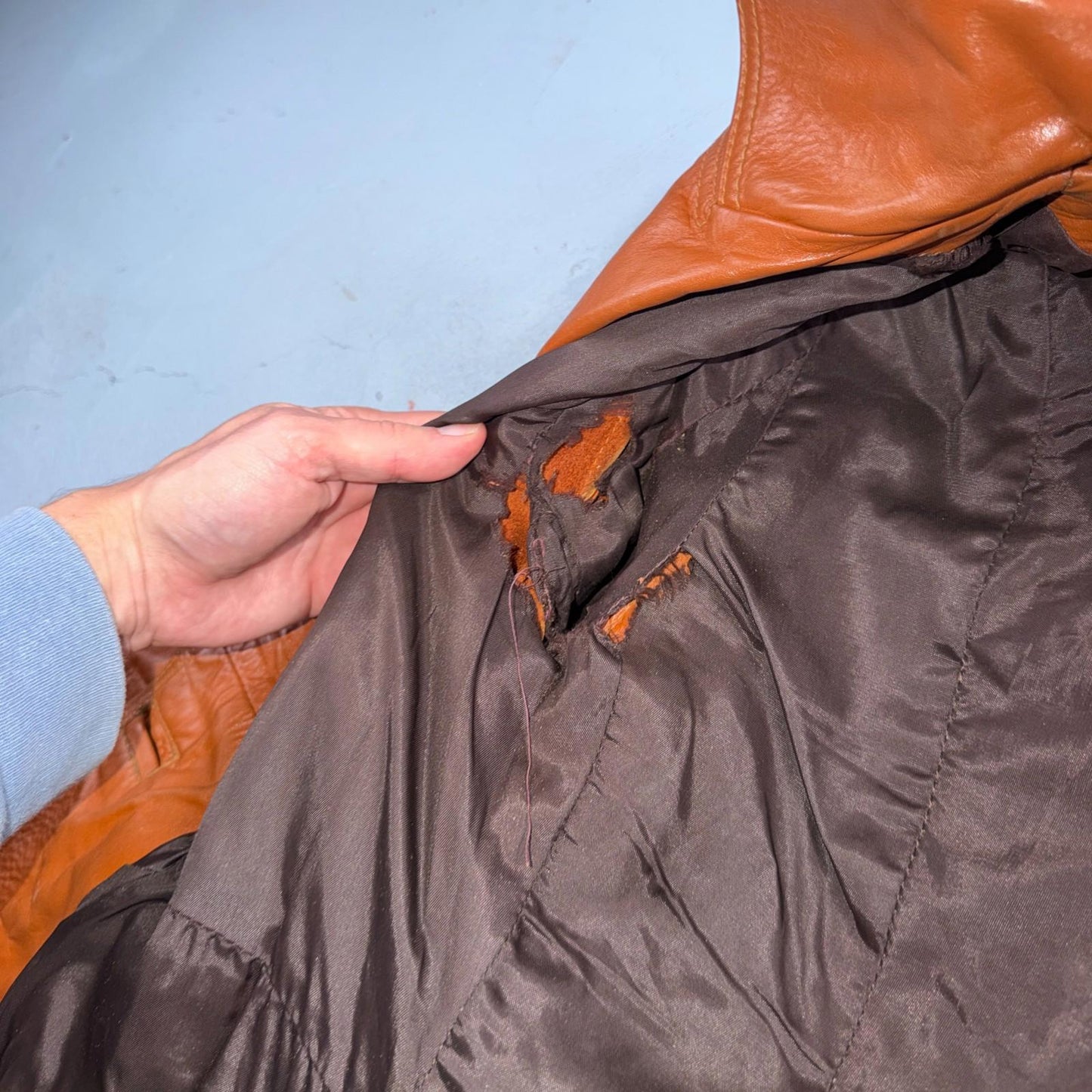 Genuine Leather Womens Brown Blazer Pea Coat Vintage Jacket 70s 80s Long Trench