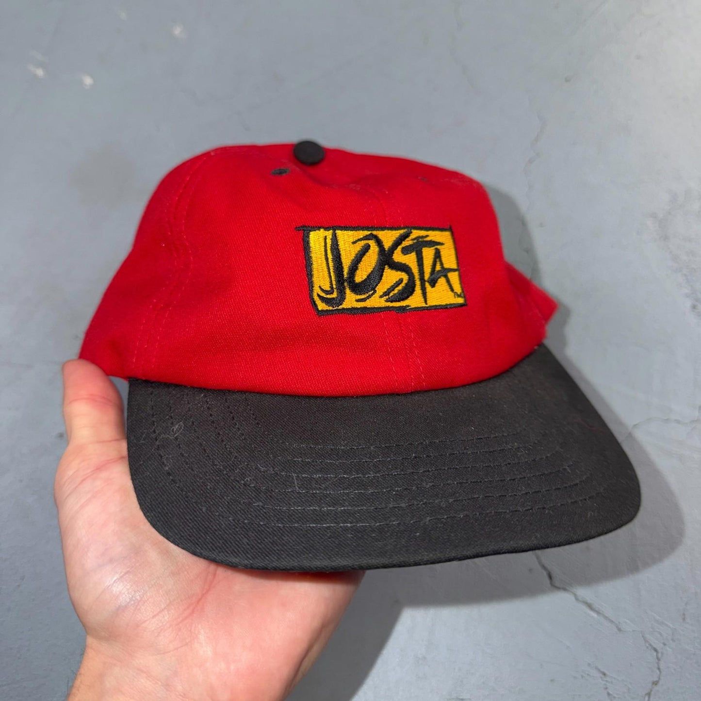 Josta Coca Cola Red Baseball Hat Strapback USA Rare Vintage Trucker