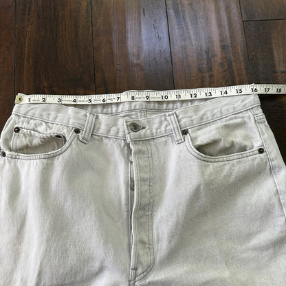 Vintage 90s Levis 501 USA 36x30 Tag Jeans 80s Blue Light Bleach Wash Act 32x29