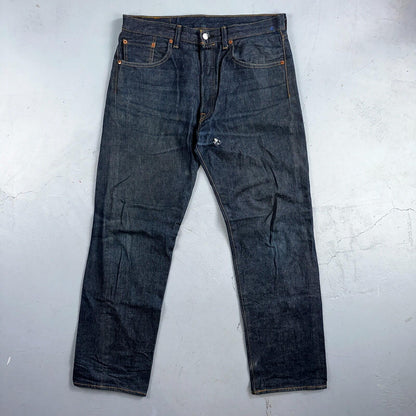 Levis 501 Y2K XX Straight Leg Jeans Blue VTG Dark Wash 34x31 Act 35x30