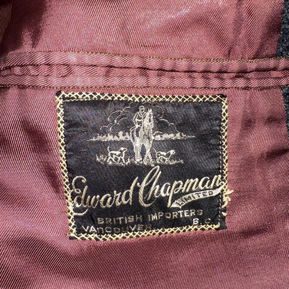 VTG Edward Chapman 1948 Vancouver BC Mens Overcoat Long Coat WWII 1940s Wool