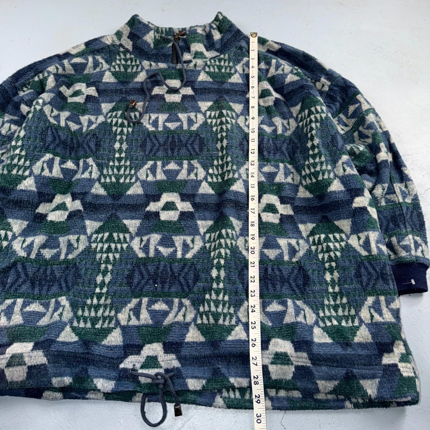 90s Venezia Vitale Sweater Women's 20 Long Sleeved Pullover Fleece Pattern Y2K