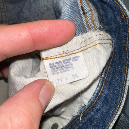 Levis 501 Vintage 80s Redline Selvedge USA XX Jeans Light Wash 34x34 Act 31x30