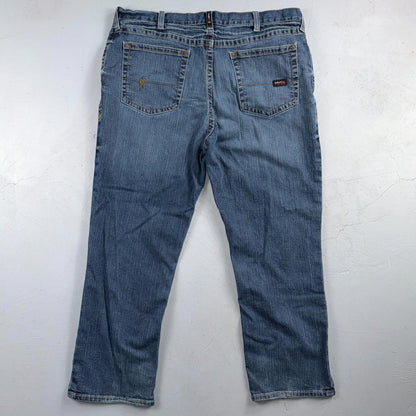 Ariat M4 FR Jeans Mens Blue Flame Resistant Cat 2 Relaxed Boot Cut 42x30 Denim