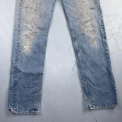 Levis 501 Vintage 80s USA XX Straight Leg Jeans Blue Med Wash 34x38 Act 31x33