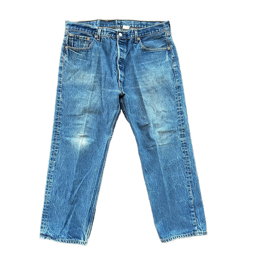 Vintage Y2K 90s Levis 501 XX Button Fly Light Wash 40x30 Jeans Act 36x26