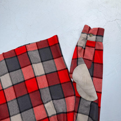 Pendleton VTG 1950s Loop Collar Board Shirt Wool Plaid Flannel Shirt Checker