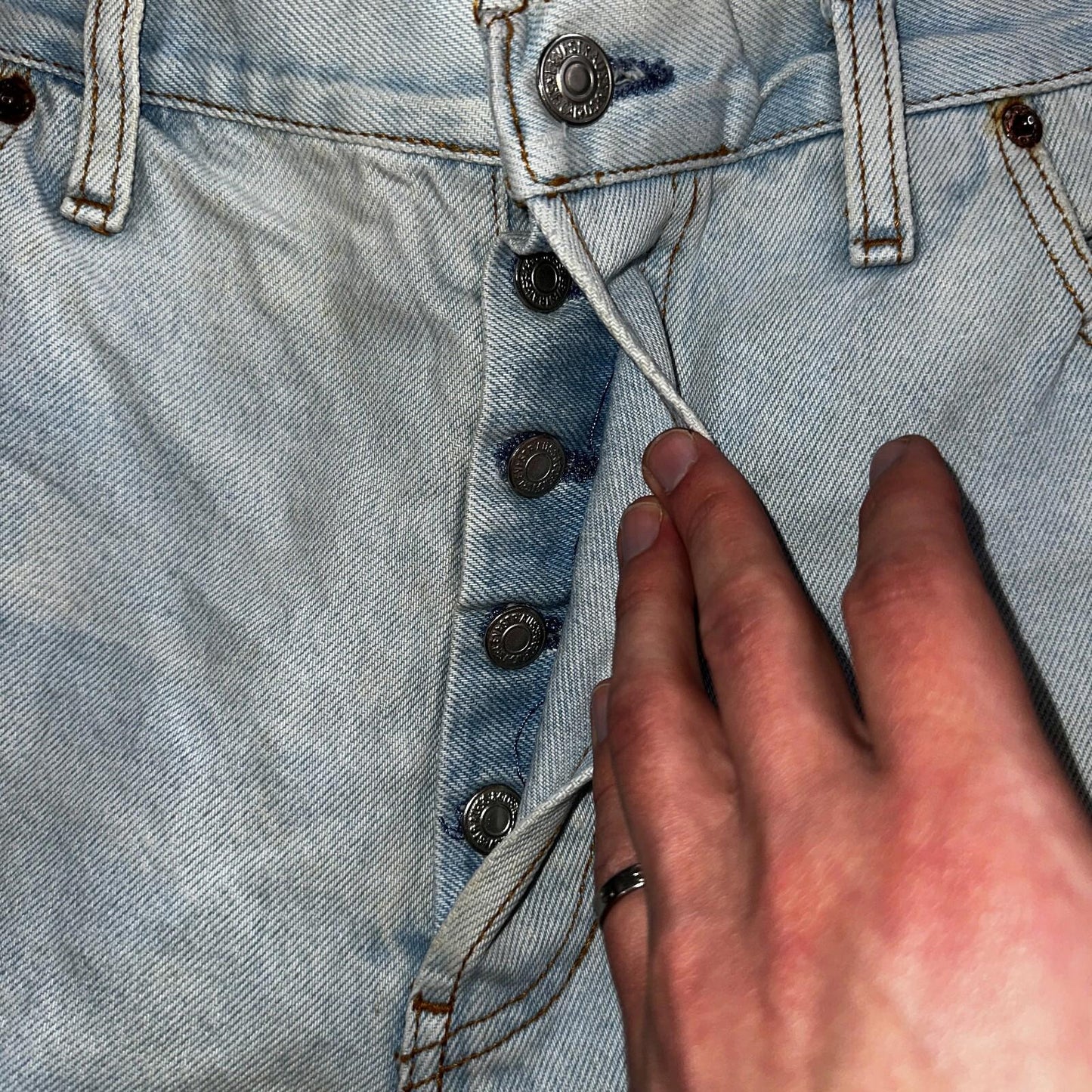 Levis 501 Vintage 90s Europe XX Straight Leg Jeans Light Wash 38x36 Act 35x27