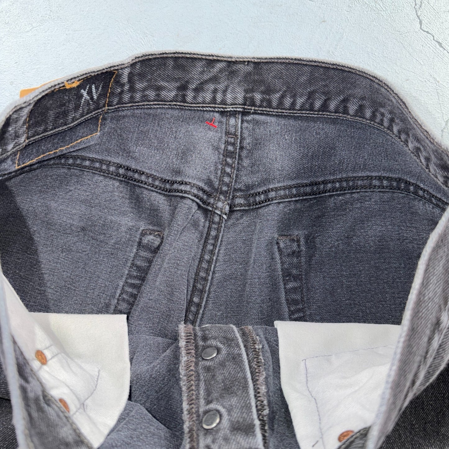 Levis 501 Vintage 90s USA XX Straight Leg Jeans Black Light Wash 34x34 Act 33x30
