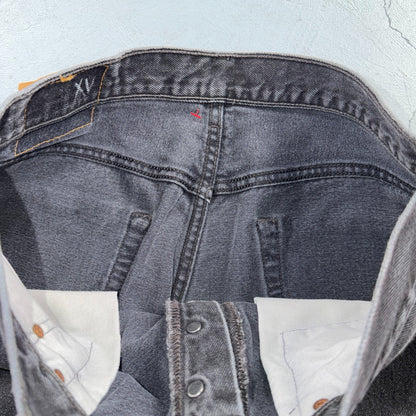 Levis 501 Vintage 90s USA XX Straight Leg Jeans Black Light Wash 34x34 Act 33x30