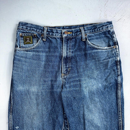 CINCH Slim Leg Jeans Men’s 34X34 Blue Wash Denim Western VTG 90s Cowboy