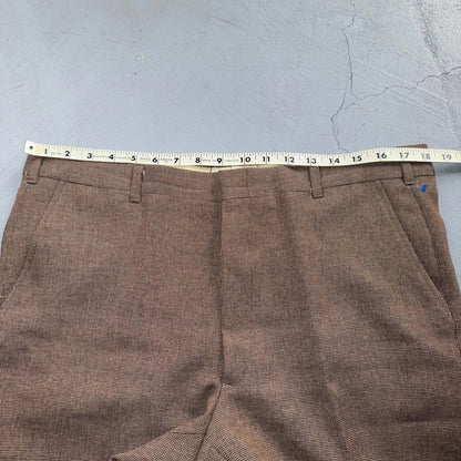 VTG Mens 3 PC Suit 40 Jacket Coat Pants Vest Plaid Rockabilly 70s 1970s Brown
