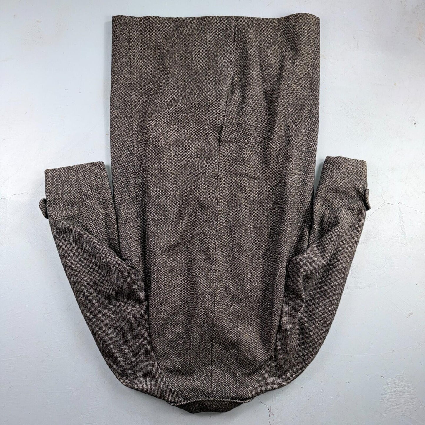 VTG 1950s 1960s Coat Trench Mens Gray Tweed Wool Rockabilly Overcoat Long Duster