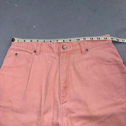 VTG Northwest Blue Size 12 Pink High Rise Tapered Jeans Mexico Made Peach Y2K